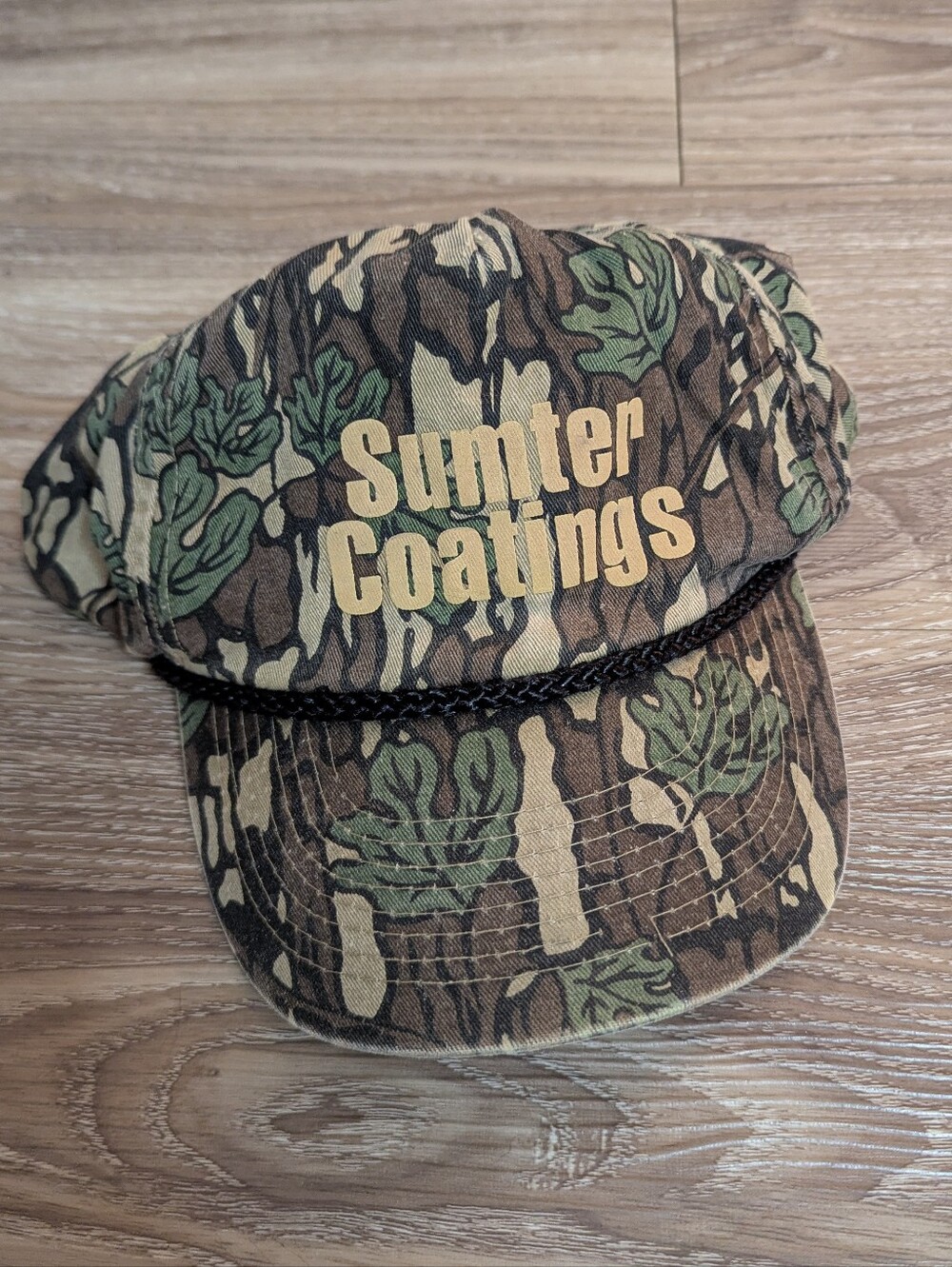 Vintage 90s Camo Sumter Coatings Snapback Mesh Trucker Hat